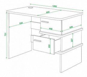 Стол письменный Домино нельсон СД-15С в Троицке - troick.mebel24.online | фото 3