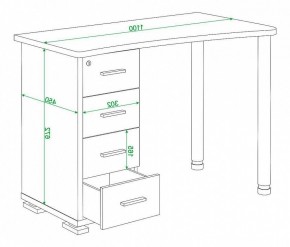 Стол письменный Домино нельсон СКМ-50 в Троицке - troick.mebel24.online | фото 5