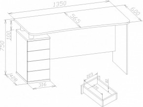 Стол письменный КСТ-105 в Троицке - troick.mebel24.online | фото