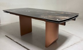 Стол ПУАНТО 200 TITANIUM LAWA NERO, керамика / МЕДЬ каркас М-City в Троицке - troick.mebel24.online | фото 3