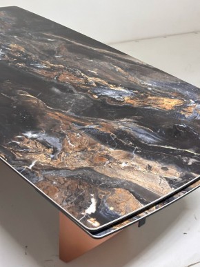 Стол ПУАНТО 200 TITANIUM LAWA NERO, керамика / МЕДЬ каркас М-City в Троицке - troick.mebel24.online | фото 6