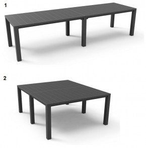 Стол раскладной Джули (Julie Double table 2 configurations) Графит в Троицке - troick.mebel24.online | фото 1