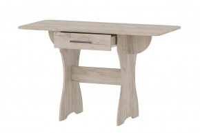Стол раскладной с ящиком (Дуб Крафт Серый) в Троицке - troick.mebel24.online | фото 1