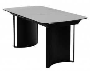 Стол RASMUS 160 TL-45 Белый мрамор, испанская керамика / черный каркас, ®DISAUR в Троицке - troick.mebel24.online | фото 1