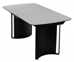 Стол RASMUS 160 TL-45 Белый мрамор, испанская керамика / черный каркас, ®DISAUR в Троицке - troick.mebel24.online | фото 3