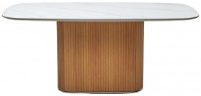 Стол TAMPA 180 цвет БЕЛЫЙ МРАМОР M326, керамика / Каркас OAK, ®DISAUR в Троицке - troick.mebel24.online | фото 9