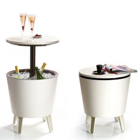 Столик-холодильник COOL BAR крем-шоколад в Троицке - troick.mebel24.online | фото 1
