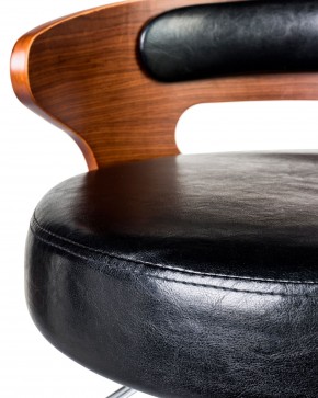 Стул барный DOBRIN FRED BLACK, коричневое дерево, чёрный в Троицке - troick.mebel24.online | фото 6
