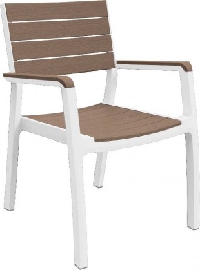 Стул c подлокотниками Гармония (Harmony armchair) белый-капучино в Троицке - troick.mebel24.online | фото 2
