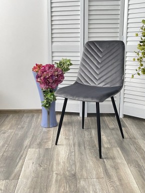 Стул DUKE BLUVEL-14 GREY, велюр / черный каркас М-City в Троицке - troick.mebel24.online | фото 4