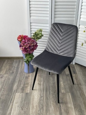 Стул DUKE BLUVEL-14 GREY, велюр / черный каркас М-City в Троицке - troick.mebel24.online | фото 5