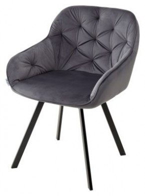Стул GALE 360 град. поворот. BLUVEL-14 GREY, велюр/ черный каркас, М-City в Троицке - troick.mebel24.online | фото 1