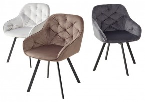 Стул GALE 360 град. поворот. BLUVEL-14 GREY, велюр/ черный каркас, М-City в Троицке - troick.mebel24.online | фото 2