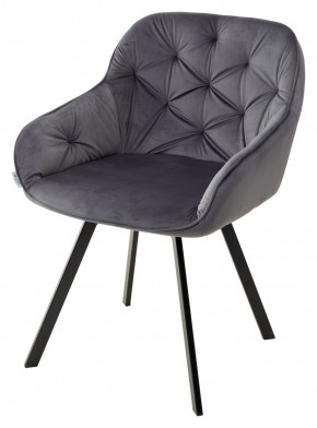 Стул GALE 360 град. поворот. BLUVEL-14 GREY, велюр/ черный каркас, М-City в Троицке - troick.mebel24.online | фото 4