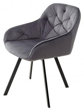 Стул GALE 360 град. поворот. BLUVEL-14 GREY, велюр/ черный каркас, М-City в Троицке - troick.mebel24.online | фото 5