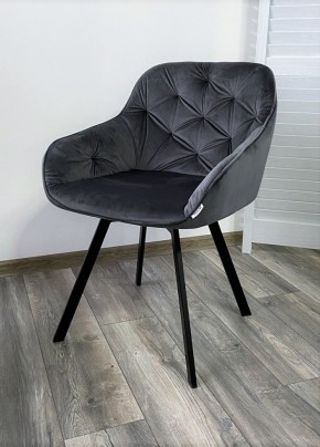 Стул GALE 360 град. поворот. BLUVEL-14 GREY, велюр/ черный каркас, М-City в Троицке - troick.mebel24.online | фото 6