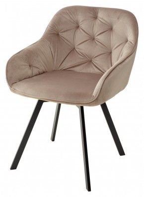 Стул GALE 360 град. поворот. BLUVEL-40 BEIGE, велюр/ черный каркас, М-City в Троицке - troick.mebel24.online | фото 1