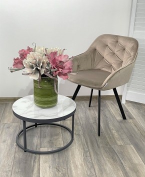 Стул GALE 360 град. поворот. BLUVEL-40 BEIGE, велюр/ черный каркас, М-City в Троицке - troick.mebel24.online | фото 2