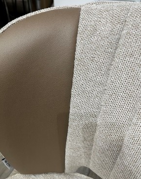 Стул HERMES WZ2042-02 светло-бежевый фактурный велюр/ HK017-31 серо-коричневый PU, М-City в Троицке - troick.mebel24.online | фото 2