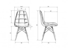 Стул обеденный DOBRIN BENNET, ножки светлый бук, белый в Троицке - troick.mebel24.online | фото 9