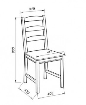 Стул Вествик, массив сосны, цвет белый в Троицке - troick.mebel24.online | фото 3