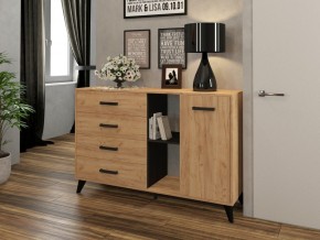 СВЕТЛАНА Комод-тумба  (дуб золотой/венге) в Троицке - troick.mebel24.online | фото