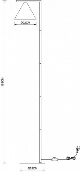 Торшер Arte Lamp David A7033PN-1BK в Троицке - troick.mebel24.online | фото 2