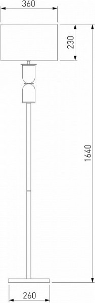 Торшер Eurosvet Caprera 01154/1 латунь в Троицке - troick.mebel24.online | фото 3