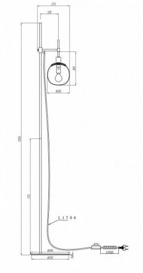 Торшер Maytoni Erich MOD221-FL-01-G в Троицке - troick.mebel24.online | фото 5