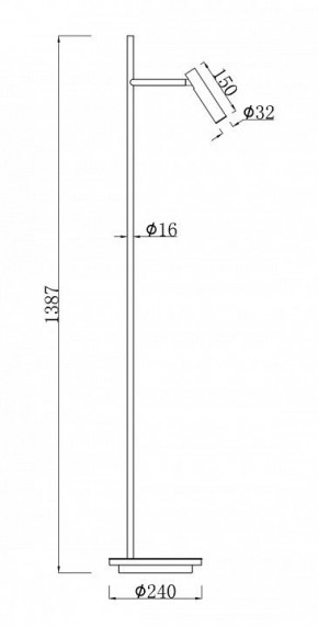 Торшер Maytoni Estudo Z010FL-L8W3K в Троицке - troick.mebel24.online | фото 2