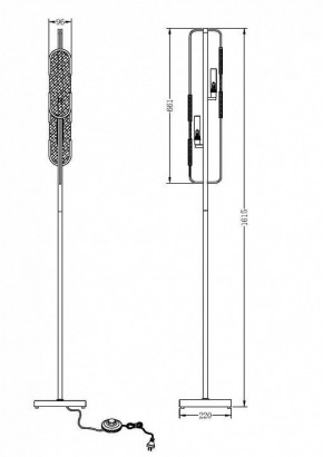 Торшер Maytoni Marmo MOD099FL-02G в Троицке - troick.mebel24.online | фото 2