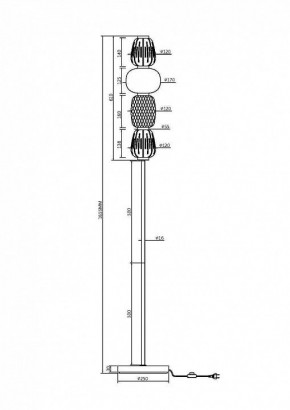 Торшер Maytoni Pattern MOD267FL-L32CH3K в Троицке - troick.mebel24.online | фото 2