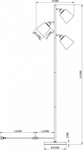 Торшер Moderli Floor V3051-3F в Троицке - troick.mebel24.online | фото 3