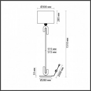 Торшер Odeon Light Bagel 5410/1FA в Троицке - troick.mebel24.online | фото 2