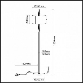 Торшер Odeon Light Margaret 4895/3F в Троицке - troick.mebel24.online | фото 5