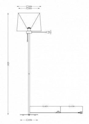 Торшер с подсветкой Maytoni Farel Z001FL-L3W-1B в Троицке - troick.mebel24.online | фото