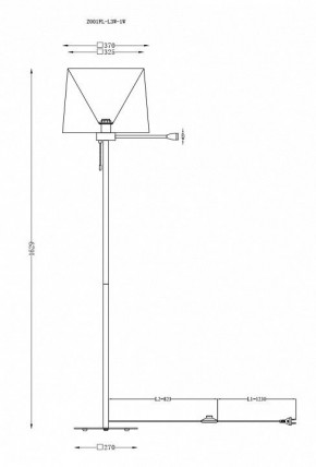 Торшер с подсветкой Maytoni Farel Z001FL-L3W-1W в Троицке - troick.mebel24.online | фото 3