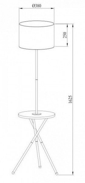 Торшер с полкой Arte Lamp Combo A2070PN-1BK в Троицке - troick.mebel24.online | фото 2