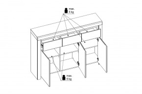 Тумба 3D3S, TAURUS, цвет белыйдуб вотан в Троицке - troick.mebel24.online | фото 1