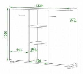 Тумба комбинированная Домино ПУ-60-3 в Троицке - troick.mebel24.online | фото 2