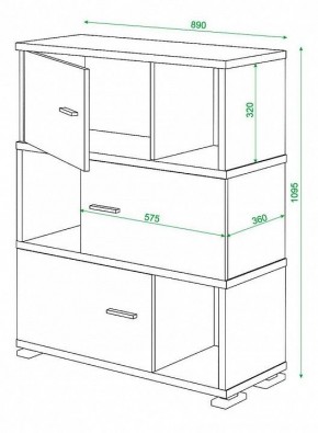 Тумба комбинированная Домино СБ-30/3 в Троицке - troick.mebel24.online | фото 3
