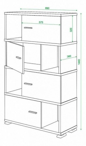 Тумба комбинированная Домино СБ-30/4 в Троицке - troick.mebel24.online | фото 3