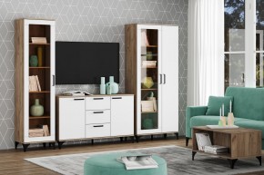 Тумба НМ 013.79 "Марсель" (Меренга/Дуб Крафт Табачный) в Троицке - troick.mebel24.online | фото 3