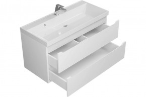 Тумба под раковину Uperwood Tanos 100 см, подвесная, белая матовая в Троицке - troick.mebel24.online | фото 2