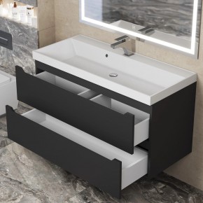 Тумба под раковину Uperwood Tanos 100 см, подвесная, черная матовая в Троицке - troick.mebel24.online | фото 10