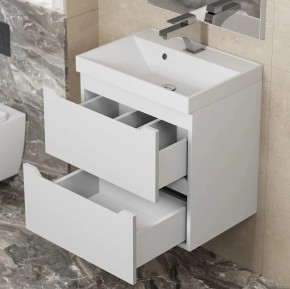 Тумба под раковину Uperwood Tanos 50 см, подвесная, белая матовая в Троицке - troick.mebel24.online | фото 3