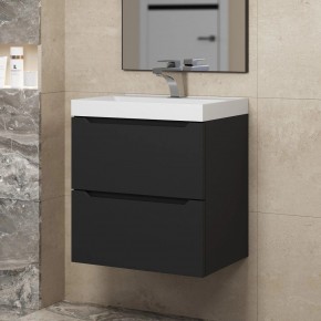 Тумба под раковину Uperwood Tanos 50 см, подвесная, черная матовая в Троицке - troick.mebel24.online | фото