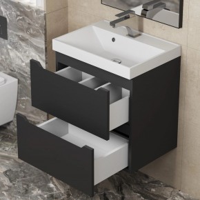 Тумба под раковину Uperwood Tanos 50 см, подвесная, черная матовая в Троицке - troick.mebel24.online | фото 2