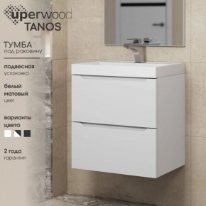 Тумба под раковину Uperwood Tanos 60 см, подвесная, белая матовая в Троицке - troick.mebel24.online | фото 5