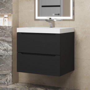 Тумба под раковину Uperwood Tanos 60 см, подвесная, черная матовая в Троицке - troick.mebel24.online | фото
